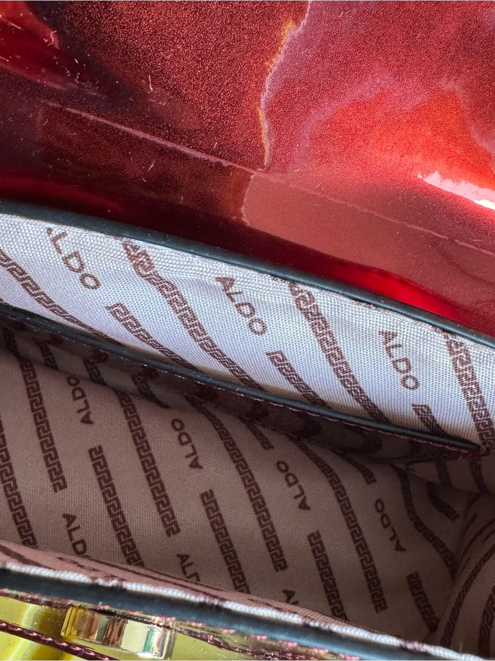 Aldo Small Metallic Red Handbag - Picture 5 of 5